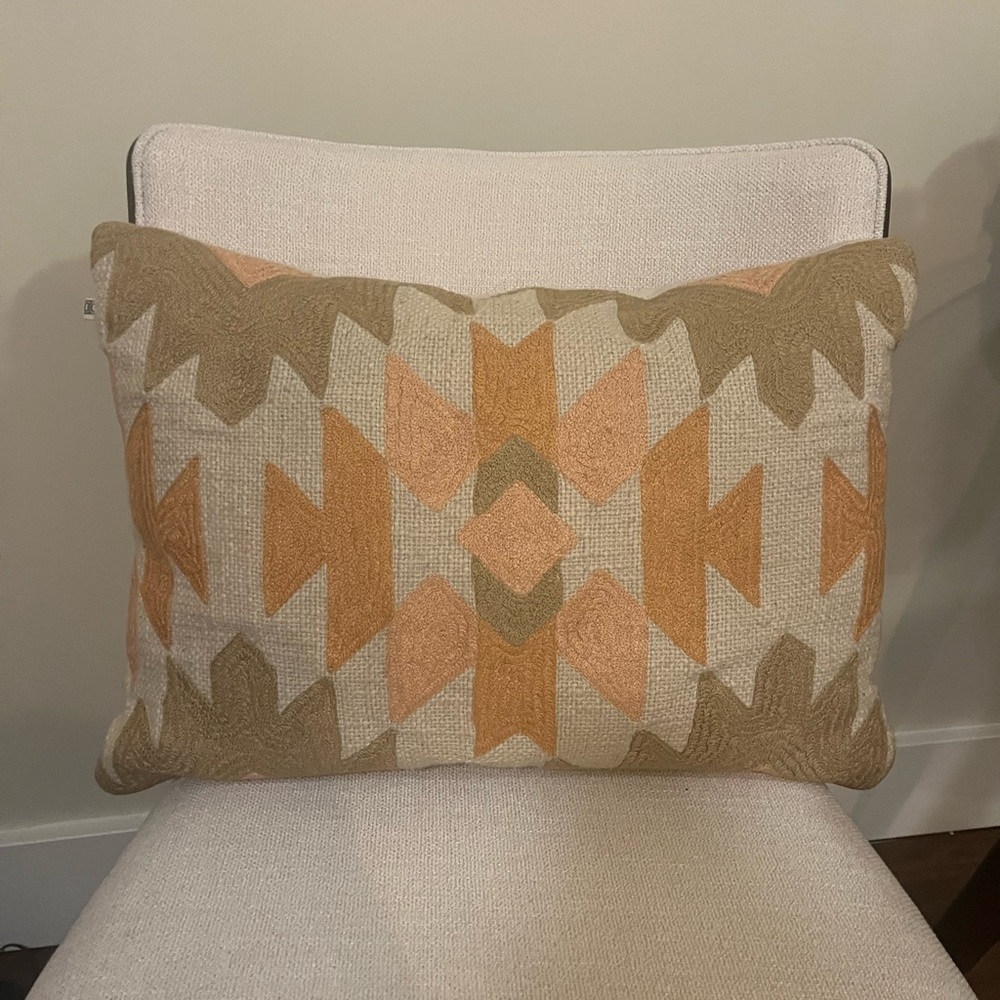Urban Outfitters Decorative Boho Embroidered Throw Pillow Cushion